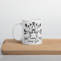 Lions Gate White glossy mug