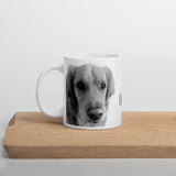 Emily Black & White Glossy Mug