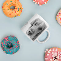 Emily Black & White Glossy Mug