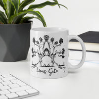 Lions Gate White glossy mug