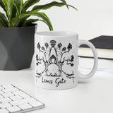 Lions Gate White glossy mug