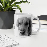 Emily Black & White Glossy Mug