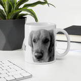 Emily Black & White Glossy Mug
