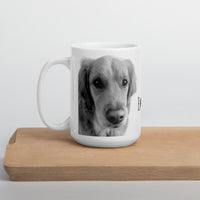 Emily Black & White Glossy Mug