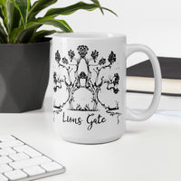 Lions Gate White glossy mug