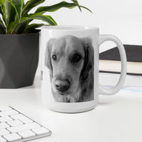 Emily Black & White Glossy Mug