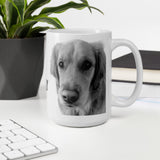 Emily Black & White Glossy Mug